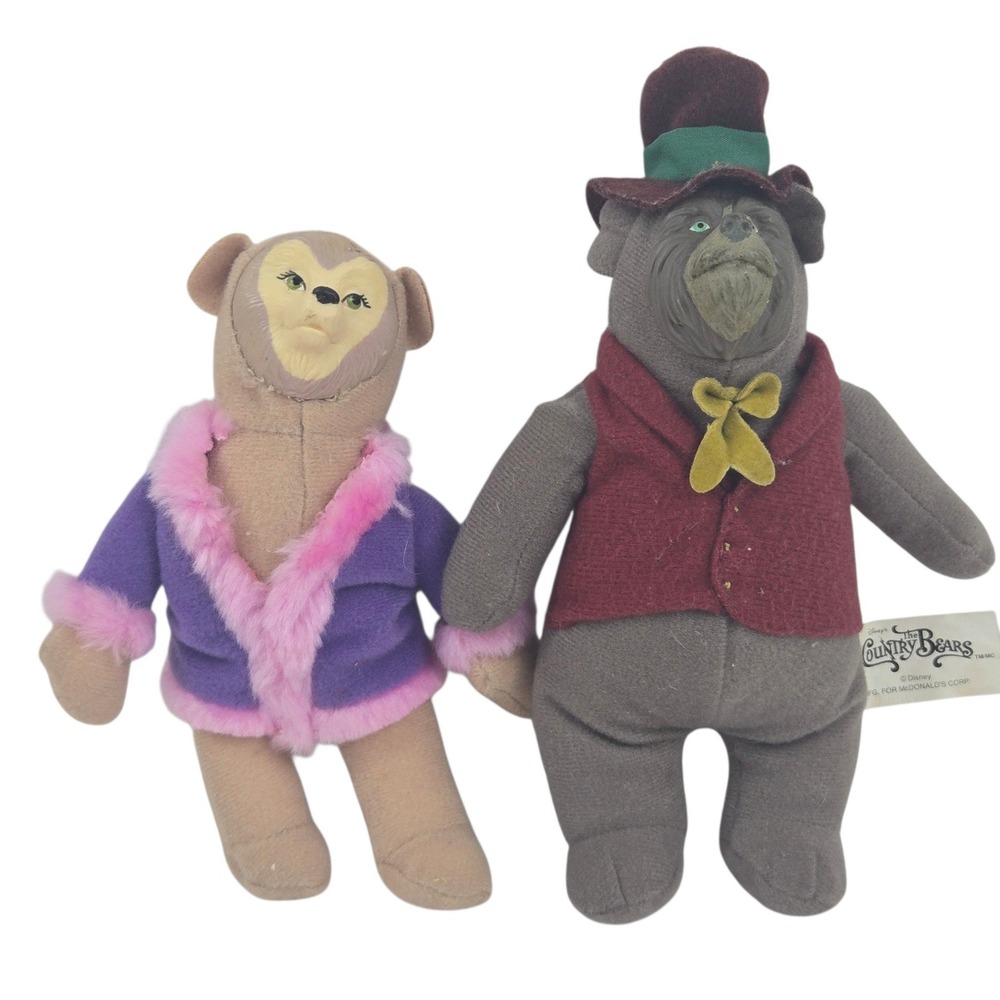 Disney The Country Bears Plush Trixie and Henry McDonald's Vtg 2002 Dolls VGC